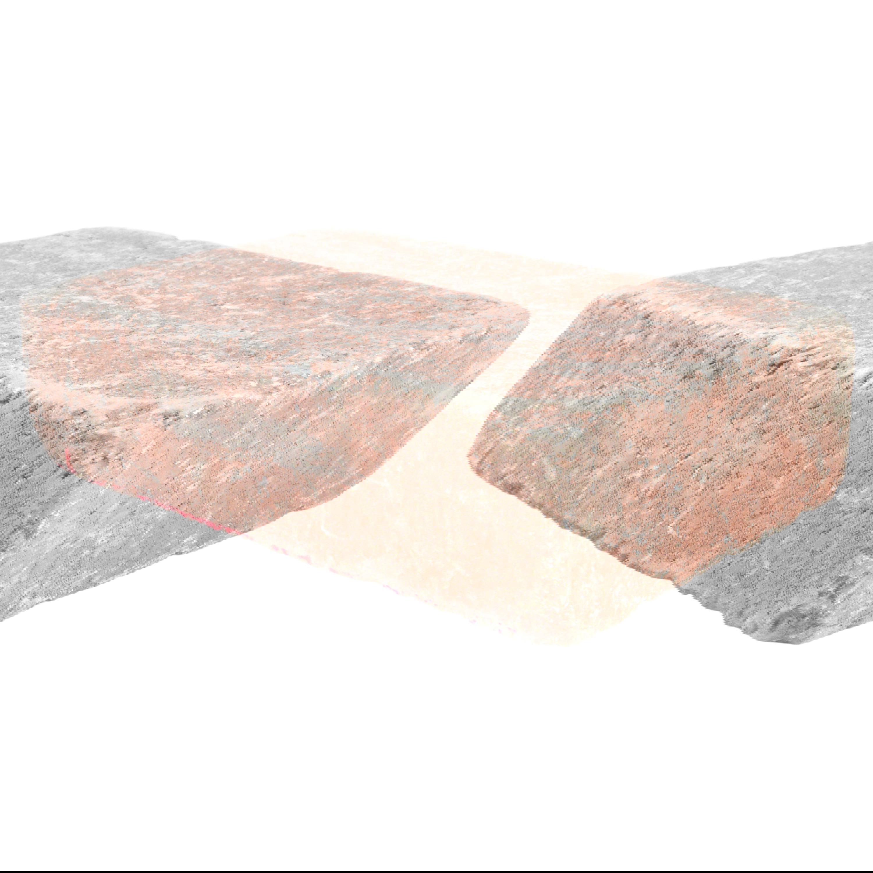 Gammelgårdssten 14x21x5,5 cm Rødmix